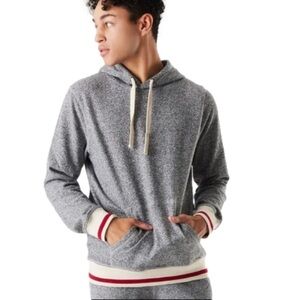 Gray Hoodie with Red Accents